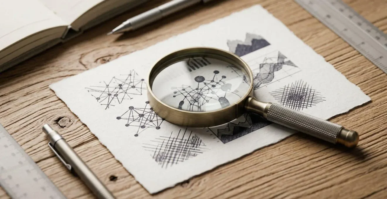 Espace de travail avec outils d'analyse média et graphiques de données
