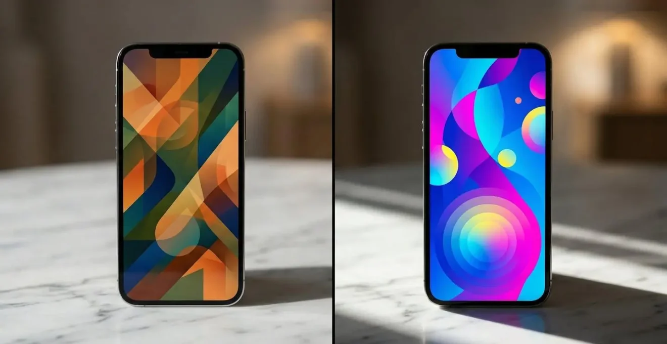 Comparaison visuelle de différentes versions de captures d'écran pour test A/B