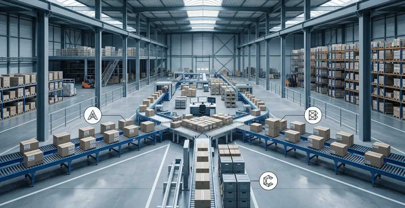 Schéma d'intégration entre un CMS e-commerce et un système ERP logistique français