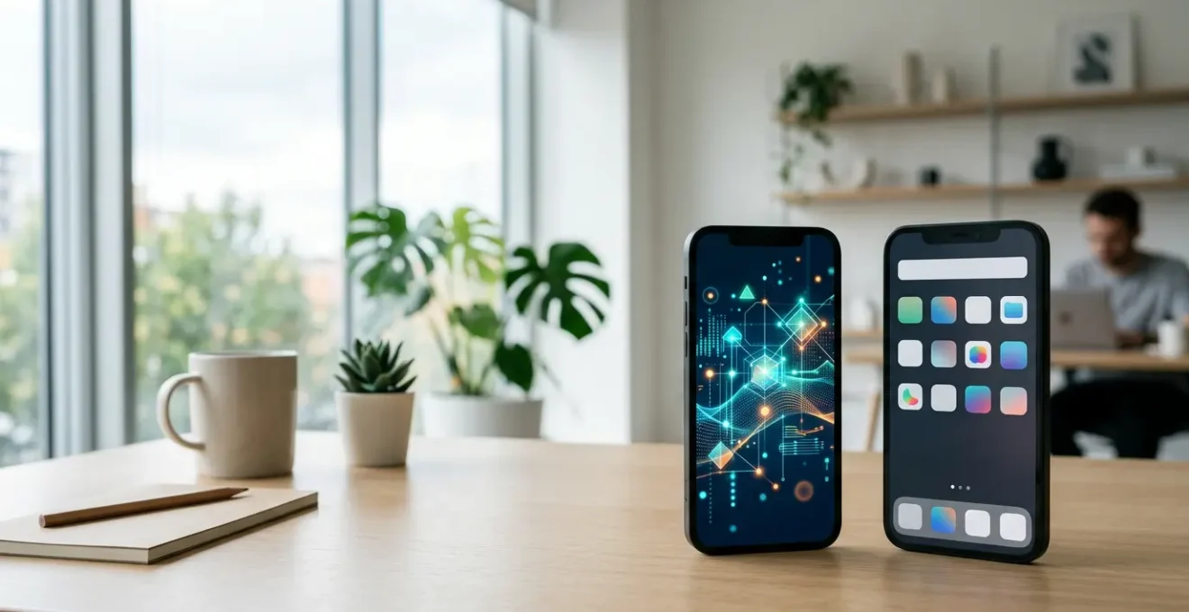 Comparaison visuelle entre une PWA et une application native pour l'indexation optimale