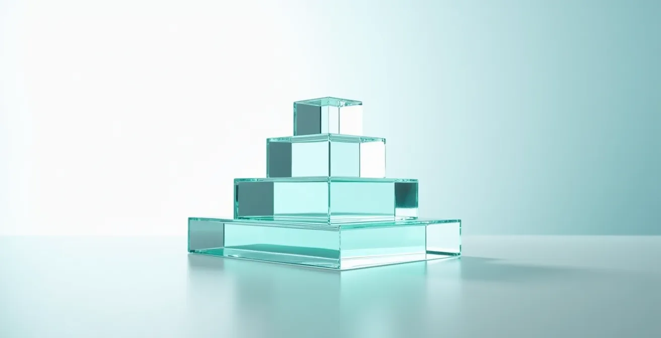 Visualisation pyramidale montrant la hiérarchie et la densité de contenu entre pages piliers et pages clusters