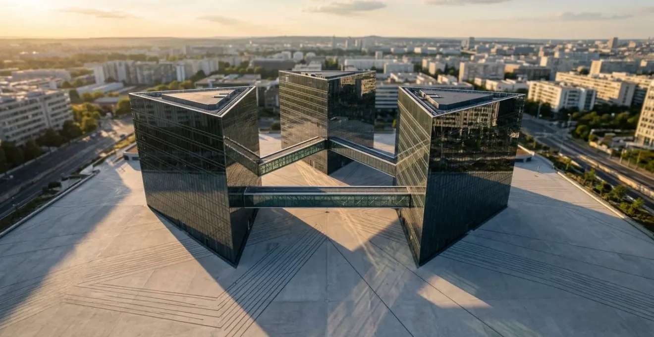 Visualisation abstraite d'un réseau de liens complexe montrant les risques de détection algorithmique