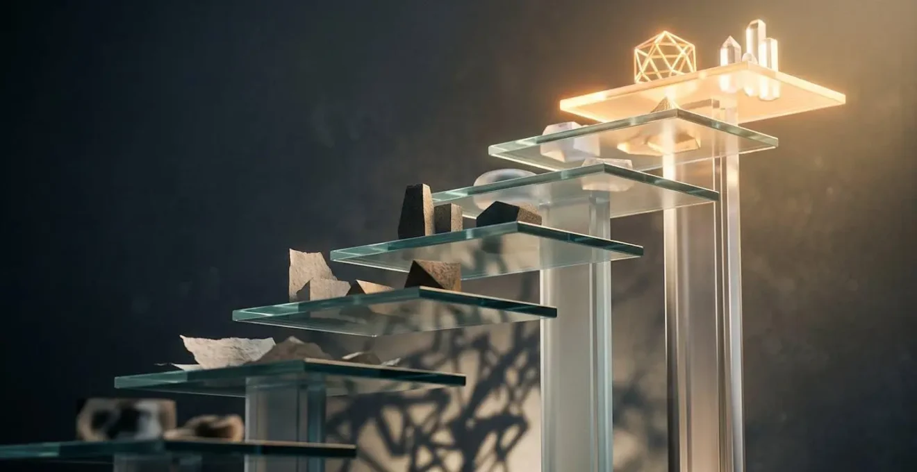 Représentation symbolique de l'escalier de valeur du contenu éditorial