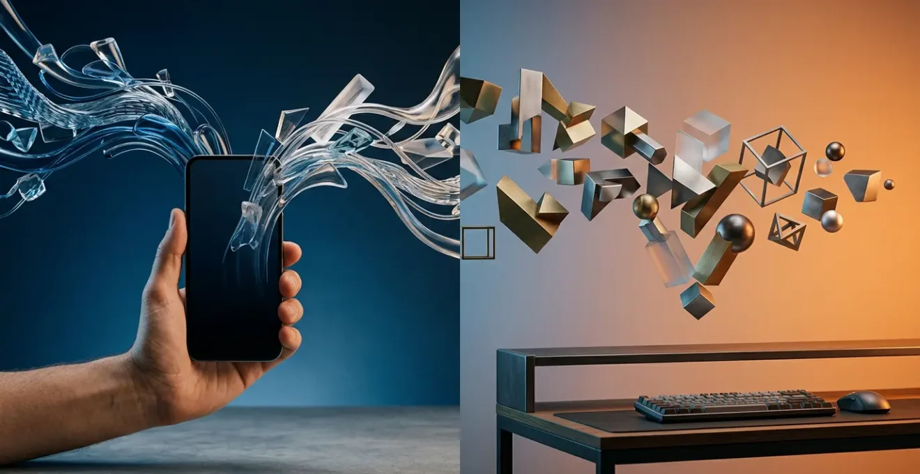 Comparaison visuelle des taux de conversion e-commerce entre mobile et desktop dans différents secteurs d'activité