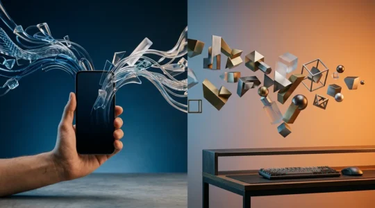 Comparaison visuelle des taux de conversion e-commerce entre mobile et desktop dans différents secteurs d'activité