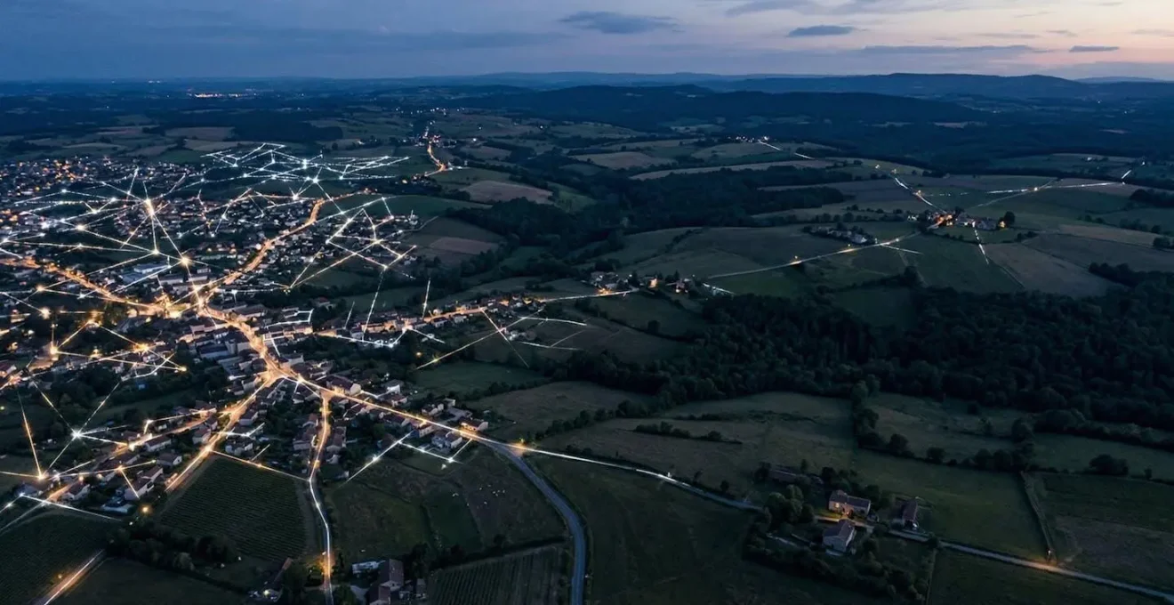 Visualisation abstraite des disparités de couverture réseau mobile entre zones urbaines et rurales en France